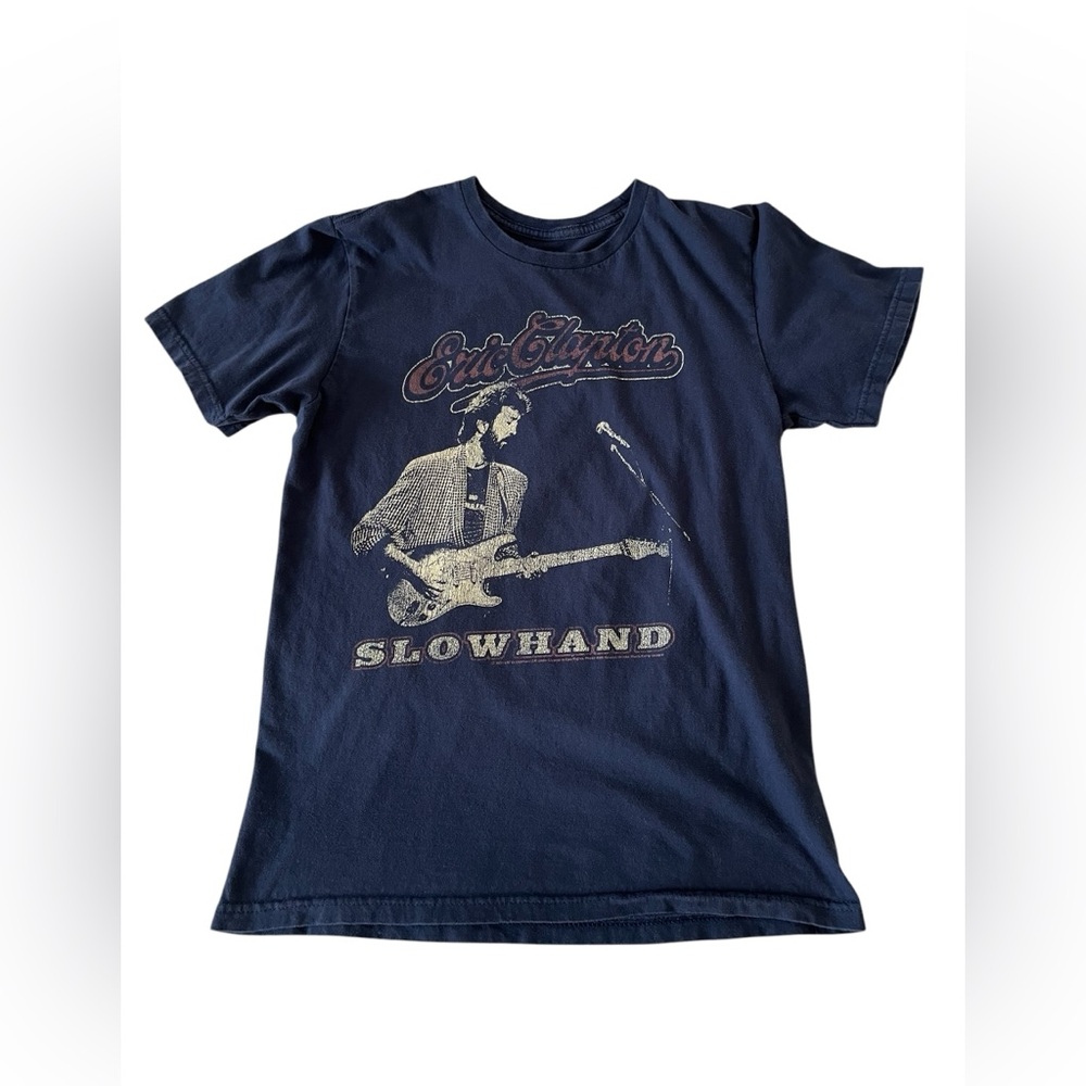 American Classics Graphic Eric Clapton Slowhand T-Shirt, Blue, Size S